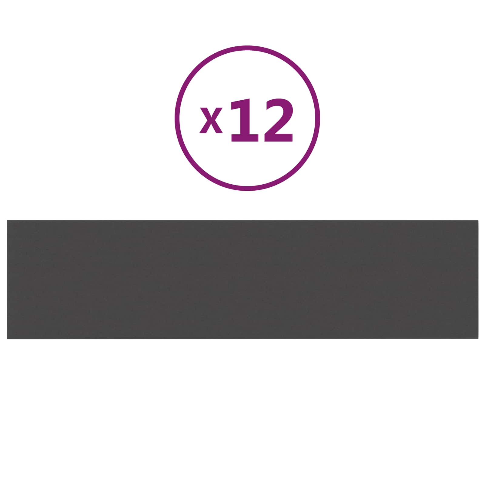 Wandkopfteilen 12 Stk. 60 x 15 cm Dunkelgrau Stoff