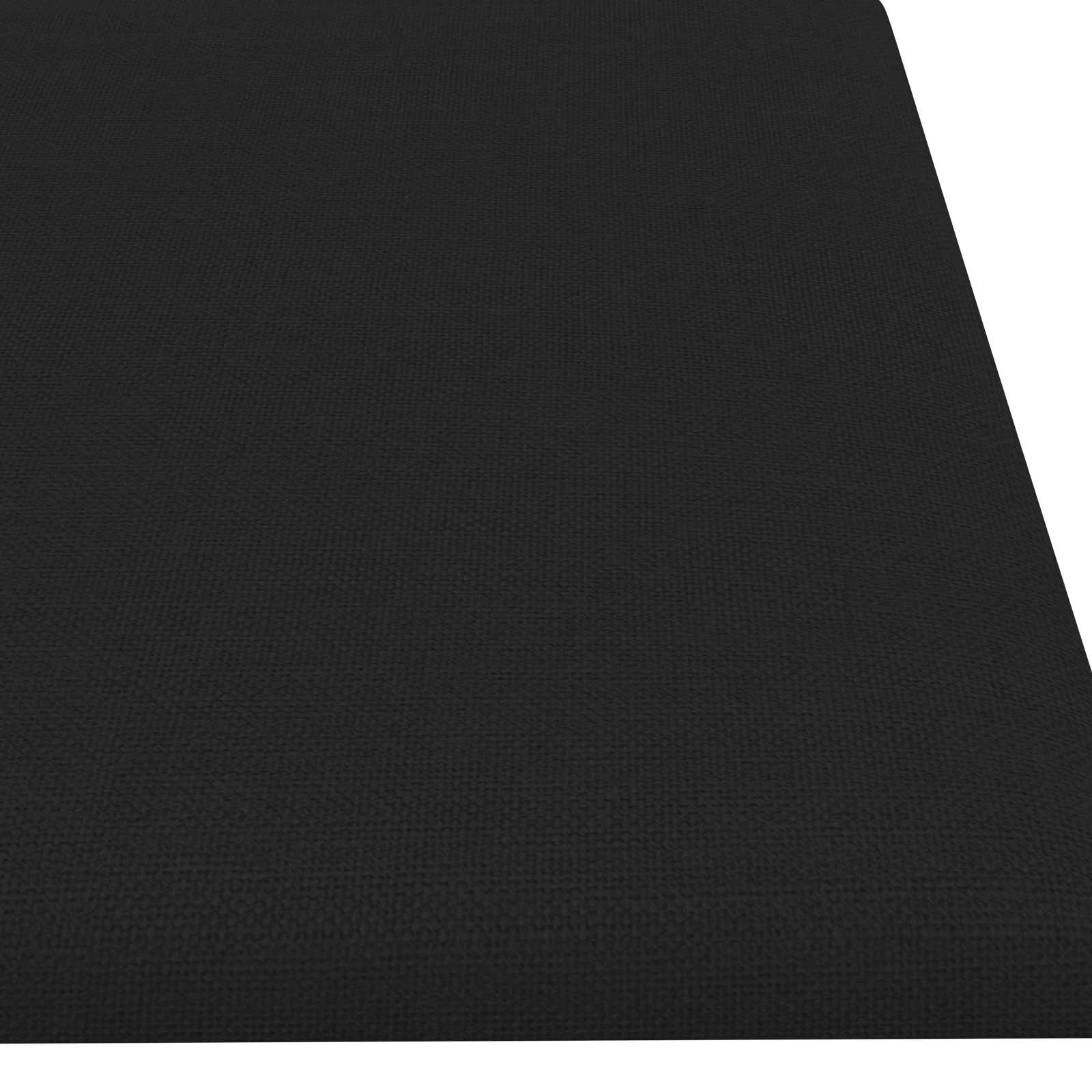Wandkopfteilen 12 Stk. 60 x 15 cm Schwarz Stoff