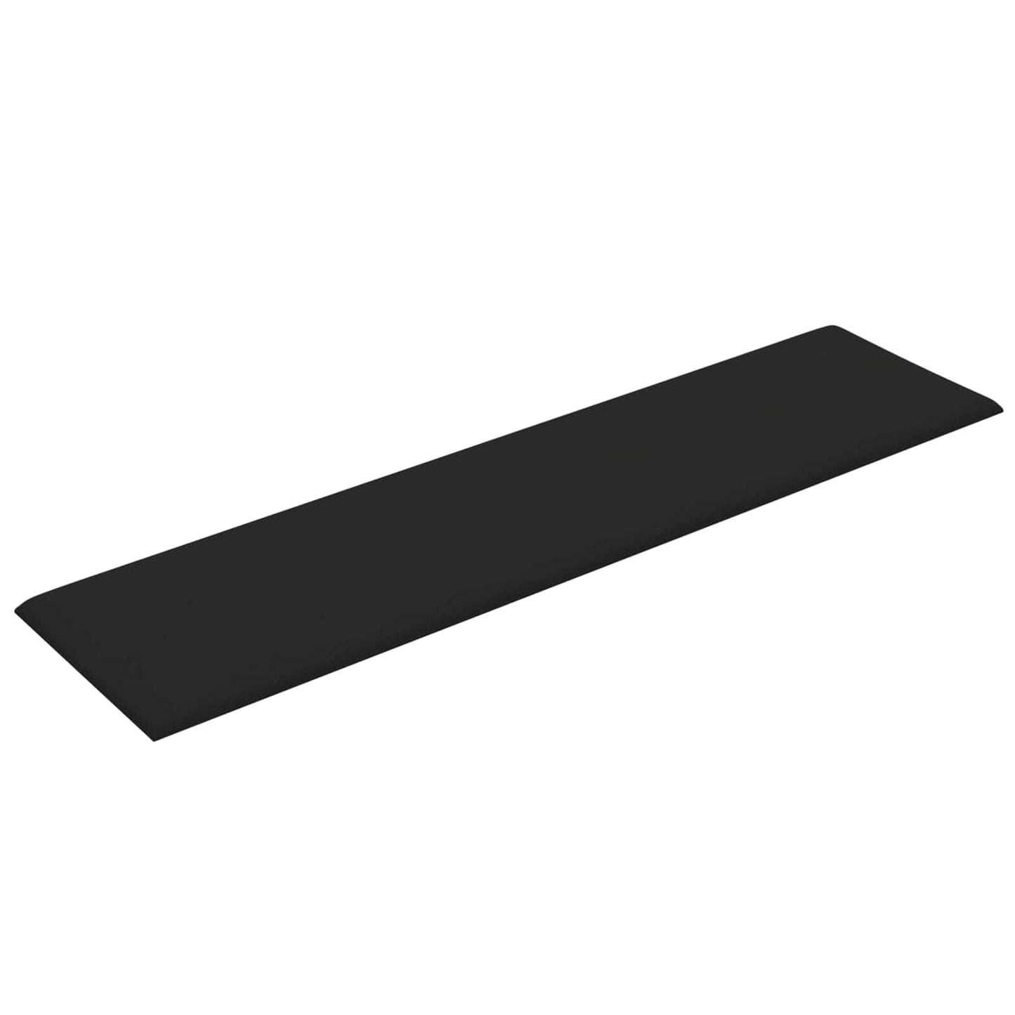 Wandkopfteilen 12 Stk. 60 x 15 cm Schwarz Stoff