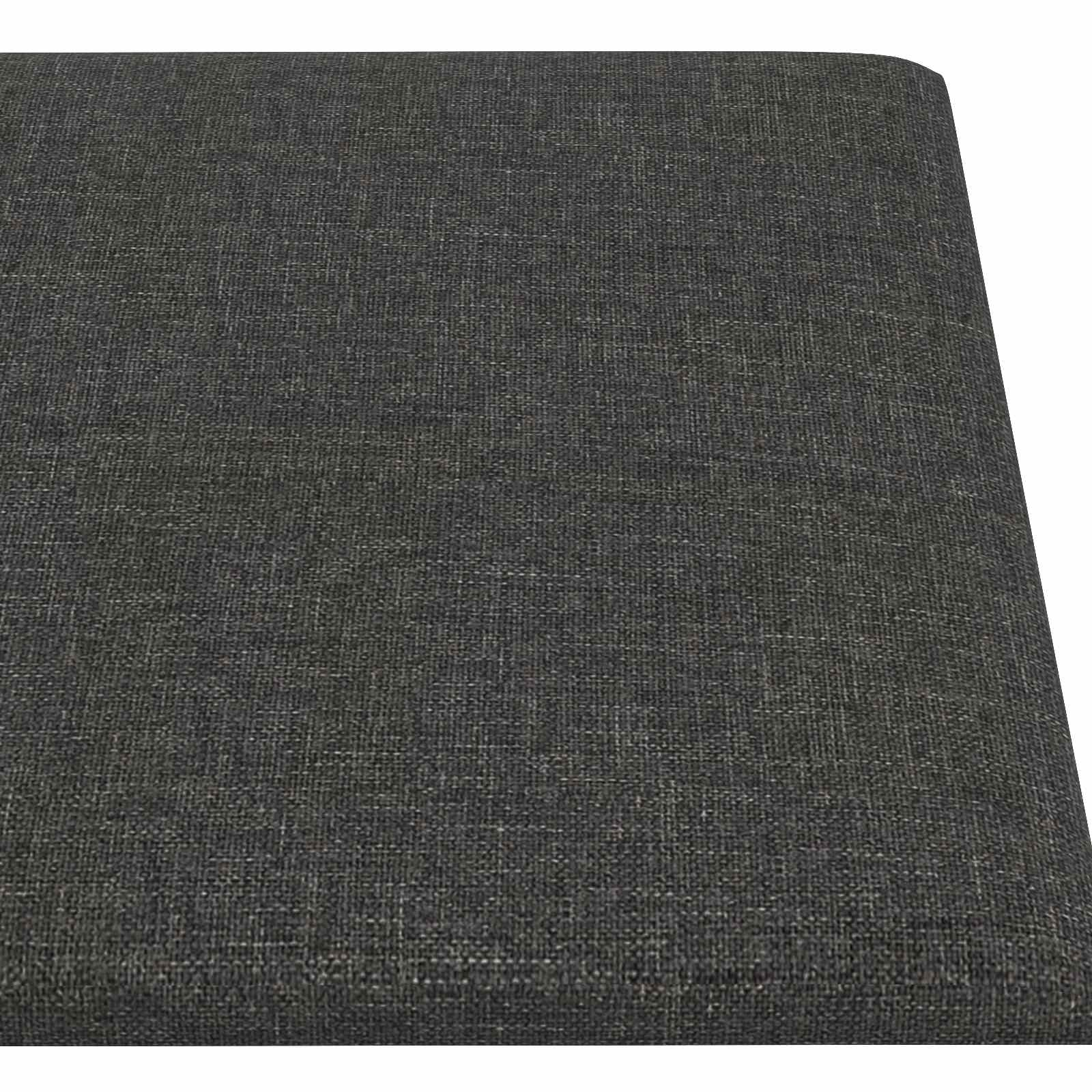 Wandkopfteilen 12 stk. 90 x 15 cm Dunkelgrau Stoff