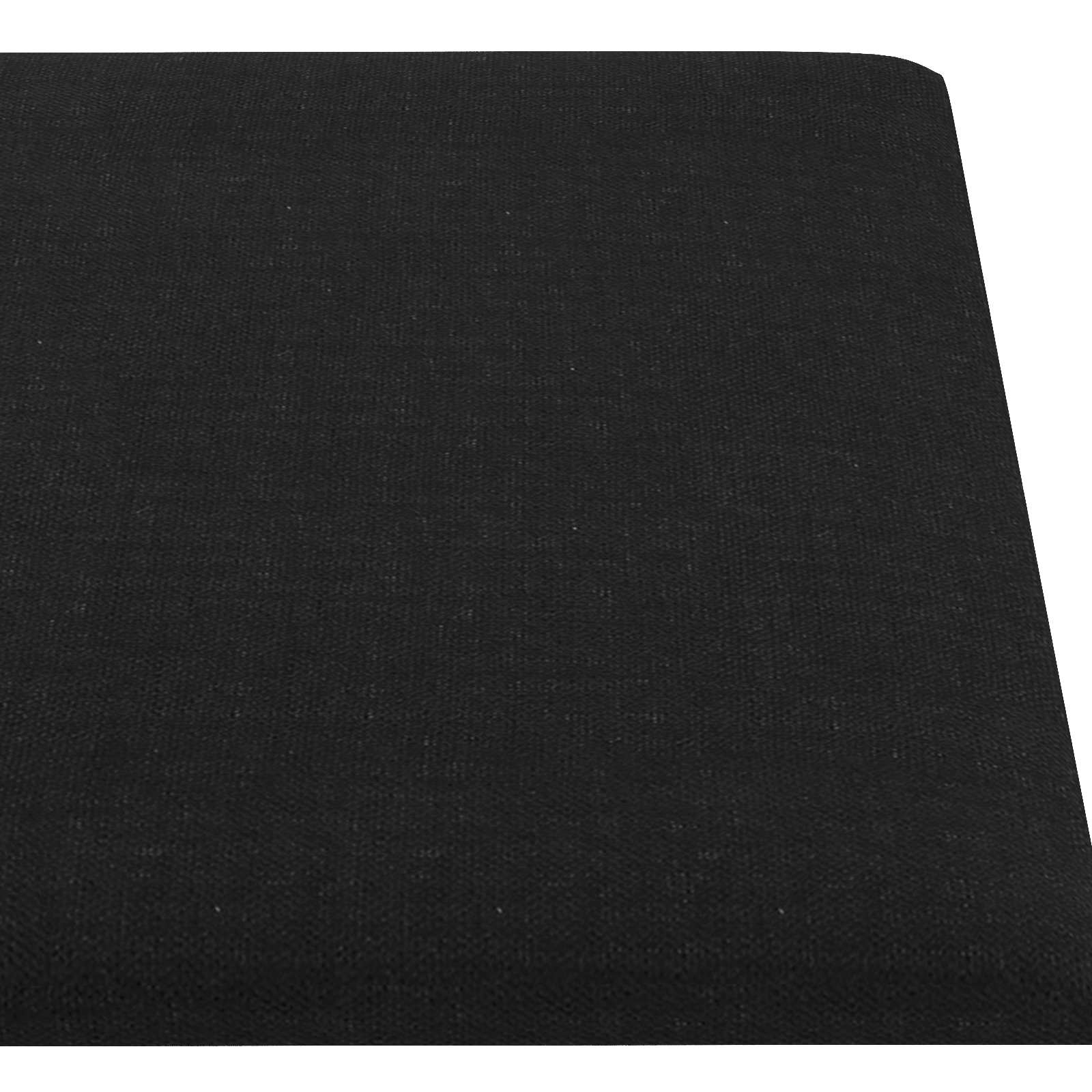 Wandkopfteilen 12 stk. 90 x 15 cm Schwarz Stoff