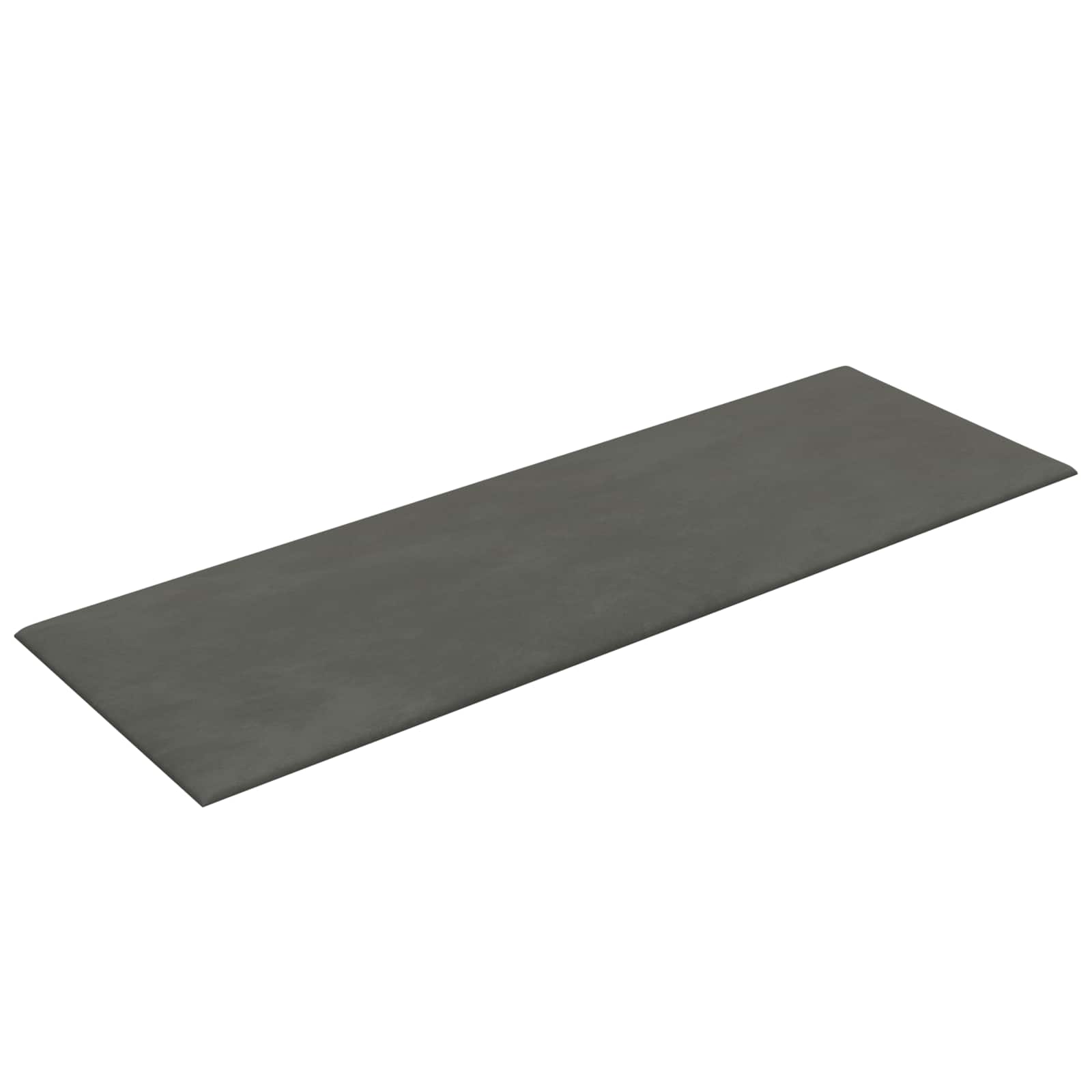 Wandkopfteilen 12 stk. Dunkelgrau Samt