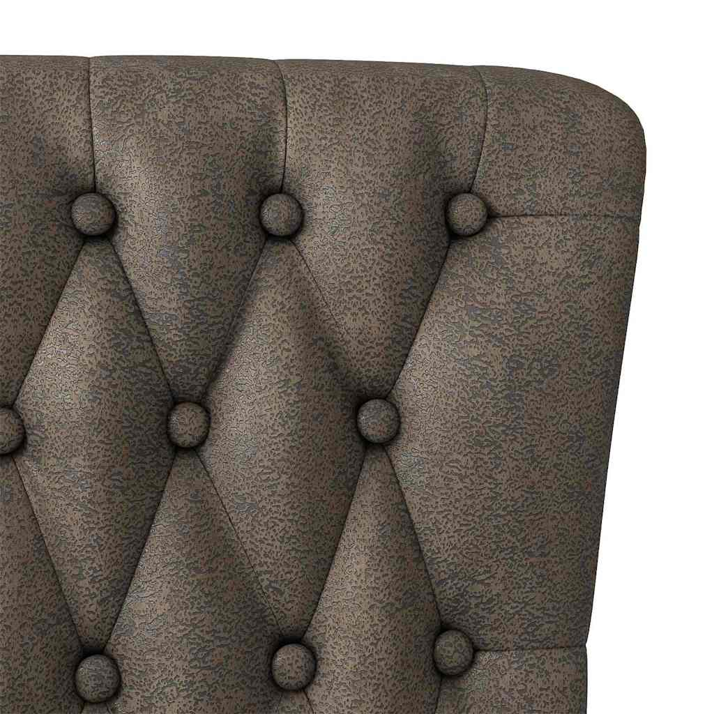 Schlafsessel Dunkelgrau 56,5 x 70 x 110 cm Kunstwildleder