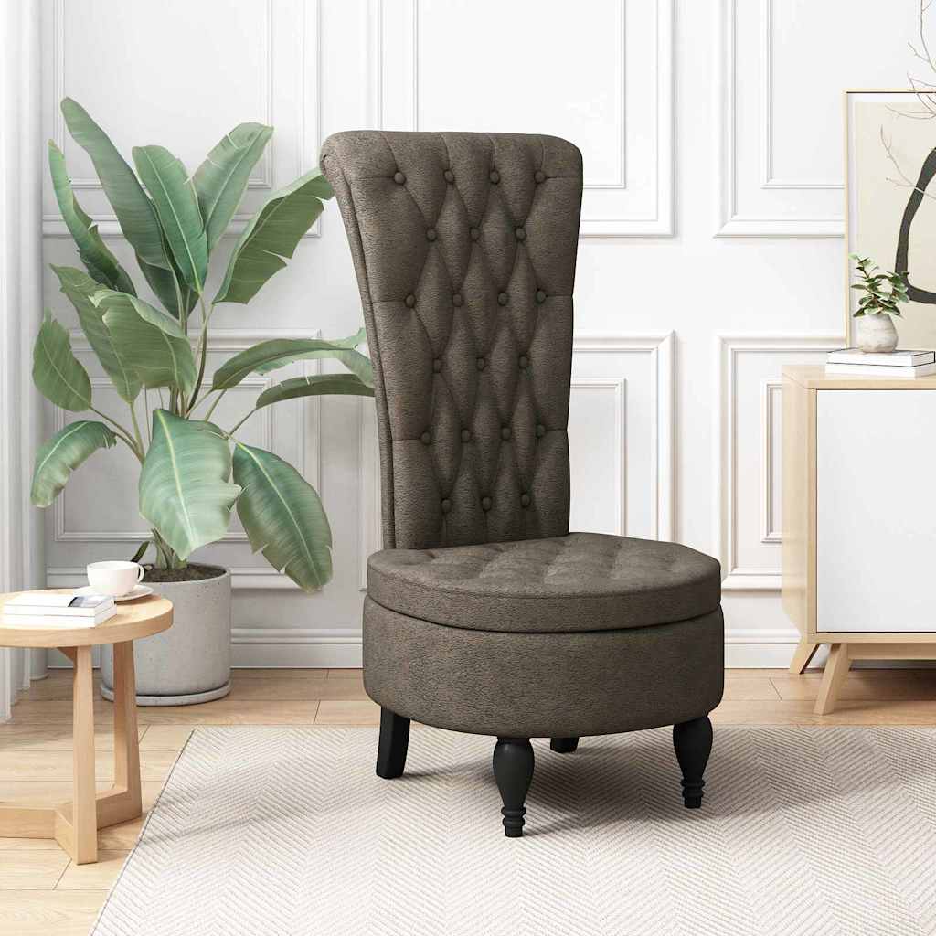 Schlafsessel Dunkelgrau 56,5 x 70 x 110 cm Kunstwildleder