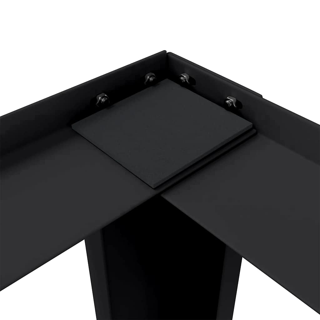 Waschmaschinen-Podest 2 stk. Schwarz 127 x 54,5 x 32,5 cm Stahl
