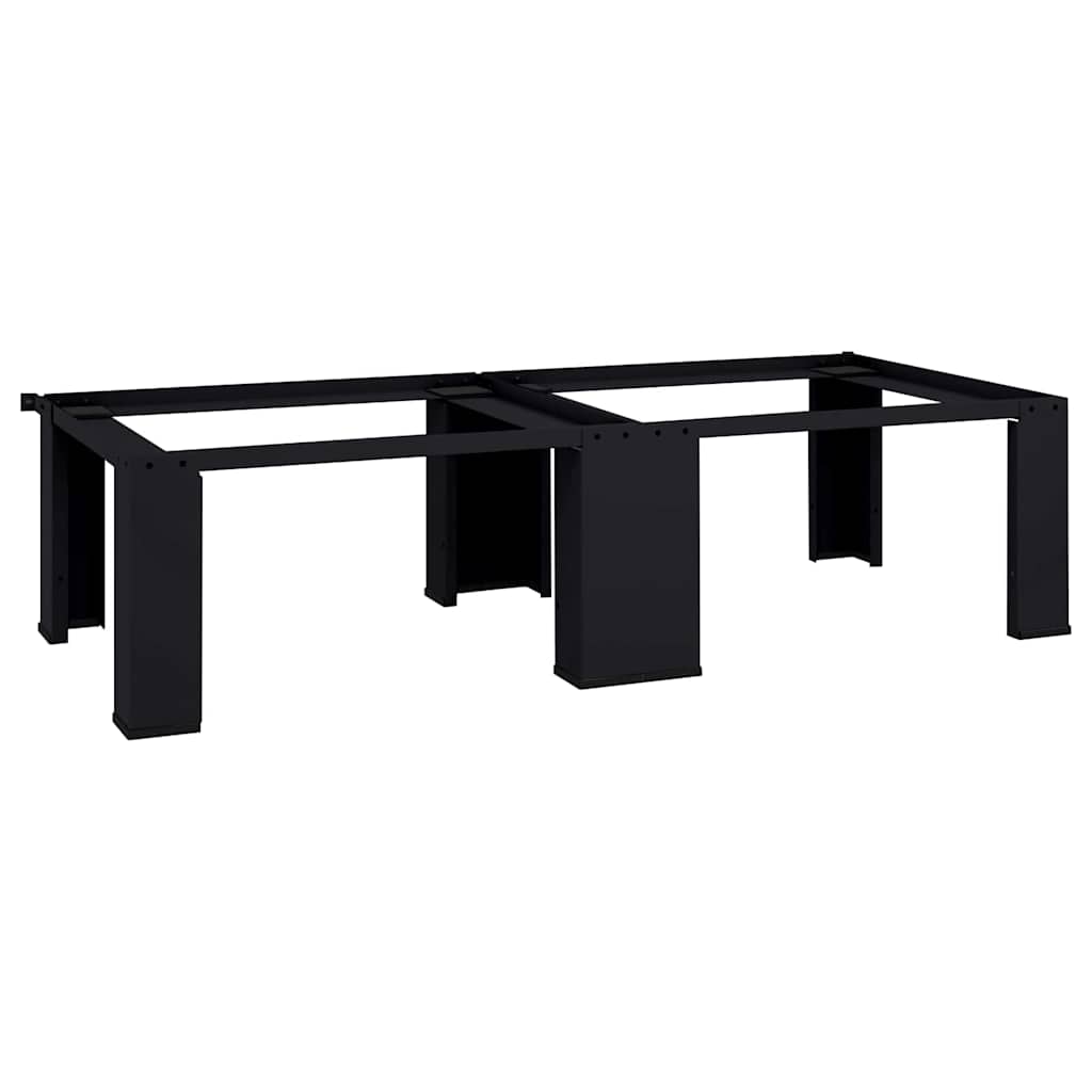 Waschmaschinen-Podest 2 stk. Schwarz 127 x 54,5 x 32,5 cm Stahl