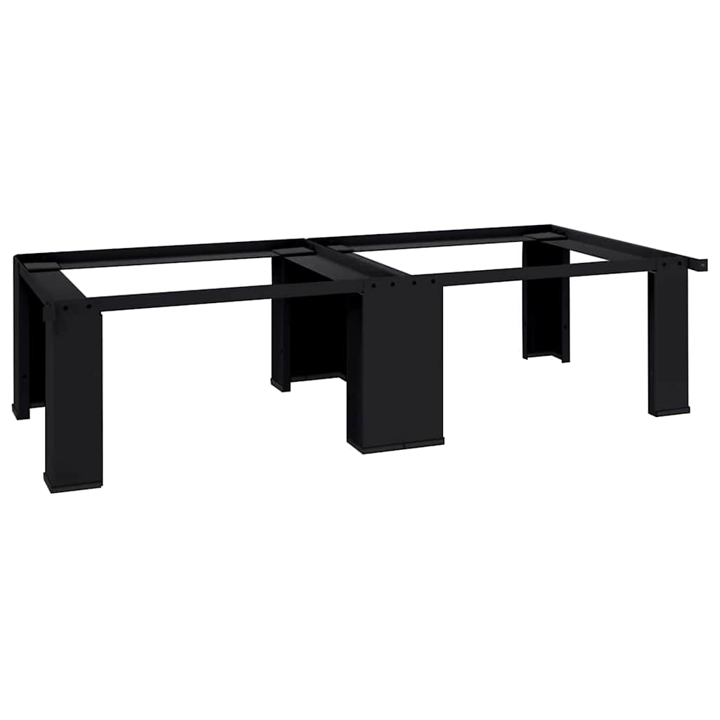 Waschmaschinen-Podest 2 stk. Schwarz 127 x 54,5 x 32,5 cm Stahl