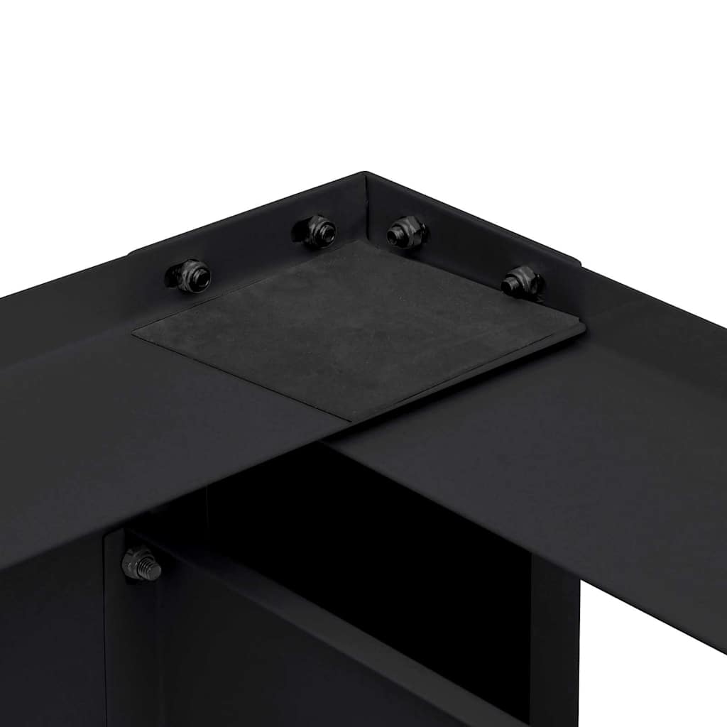 Waschmaschinen-Podest 2 stk. Schwarz 127 x 54,5 x 32,5 cm Stahl