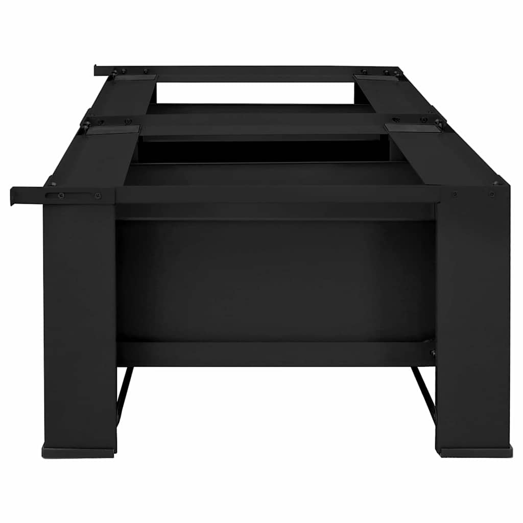 Waschmaschinen-Podest 2 stk. Schwarz 127 x 54,5 x 32,5 cm Stahl