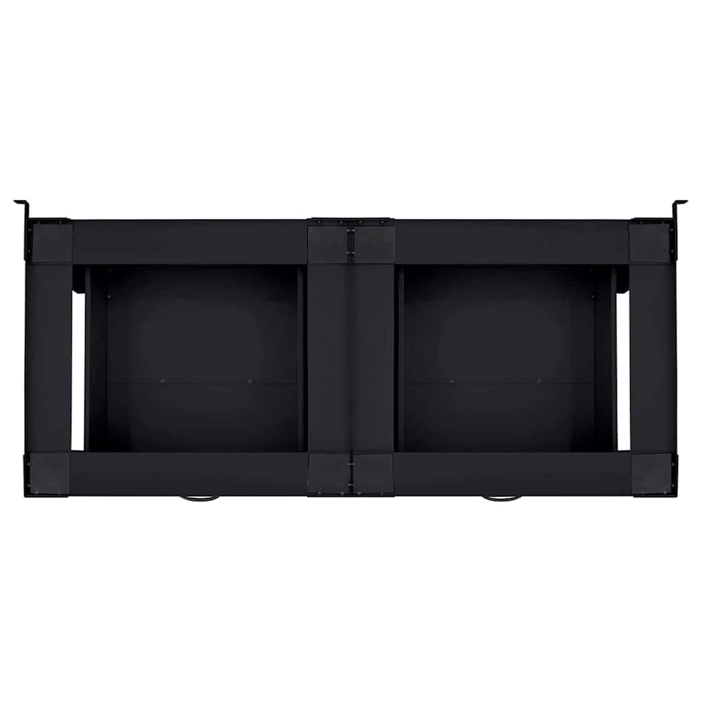 Waschmaschinen-Podest 2 stk. Schwarz 127 x 54,5 x 32,5 cm Stahl