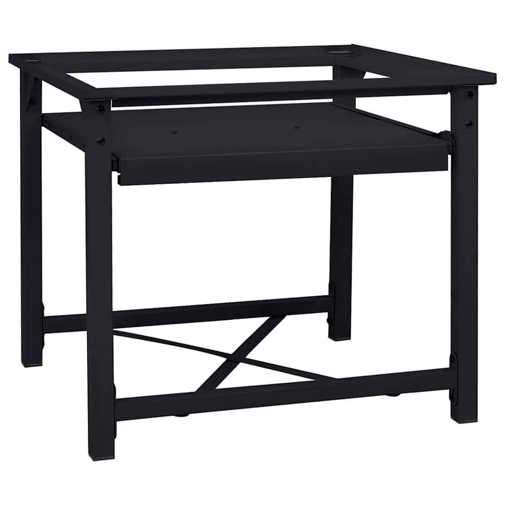 Waschmaschinen-Podest Schwarz 60 x 56 x 52 cm Stahl