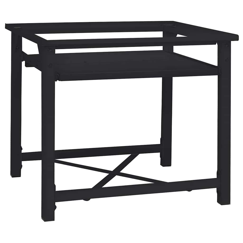Waschmaschinen-Podest Schwarz 60 x 56 x 52 cm Stahl