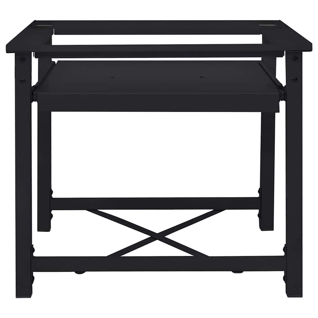 Waschmaschinen-Podest Schwarz 60 x 56 x 52 cm Stahl