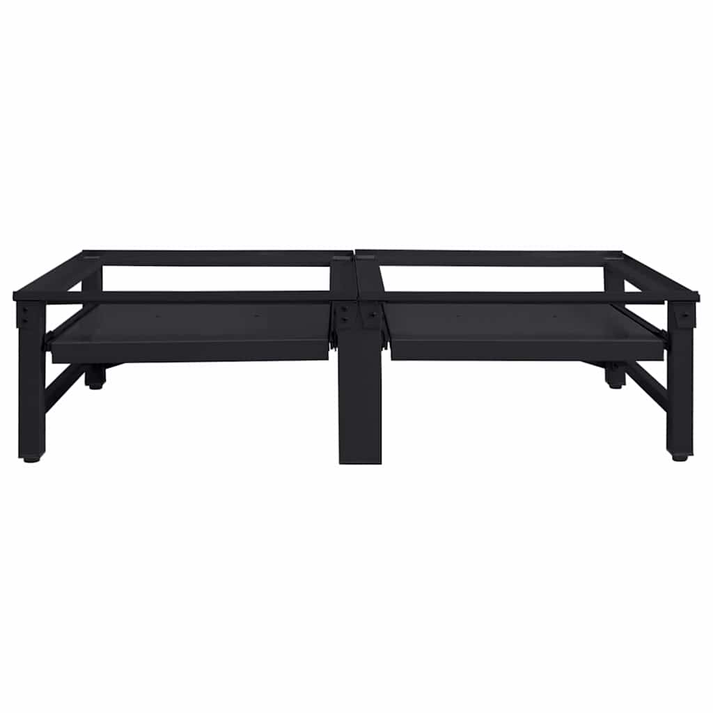 Waschmaschinen-Podest 2 stk. Schwarz 124,5 x 61,5 x 32,5 cm
