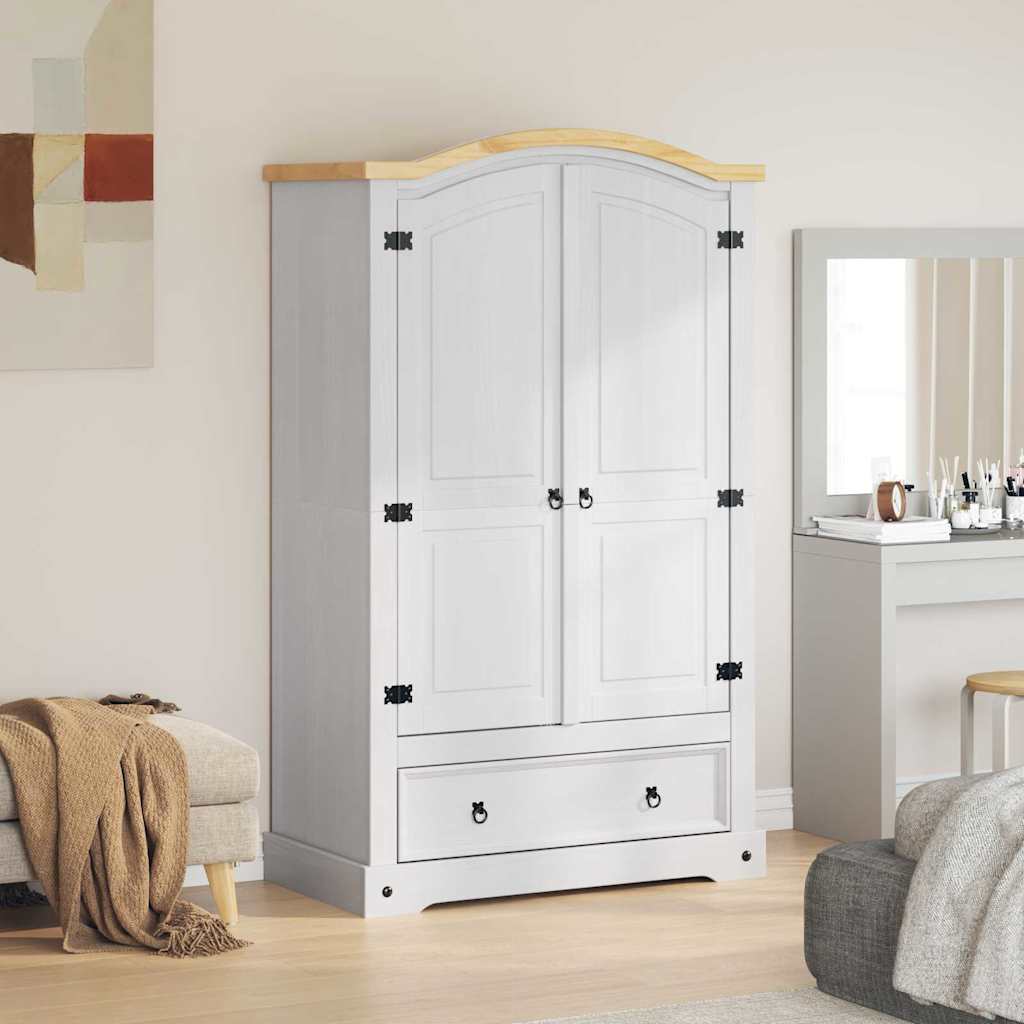 Kleiderschrank CORONA Weiß 101 x 52 x 170 cm