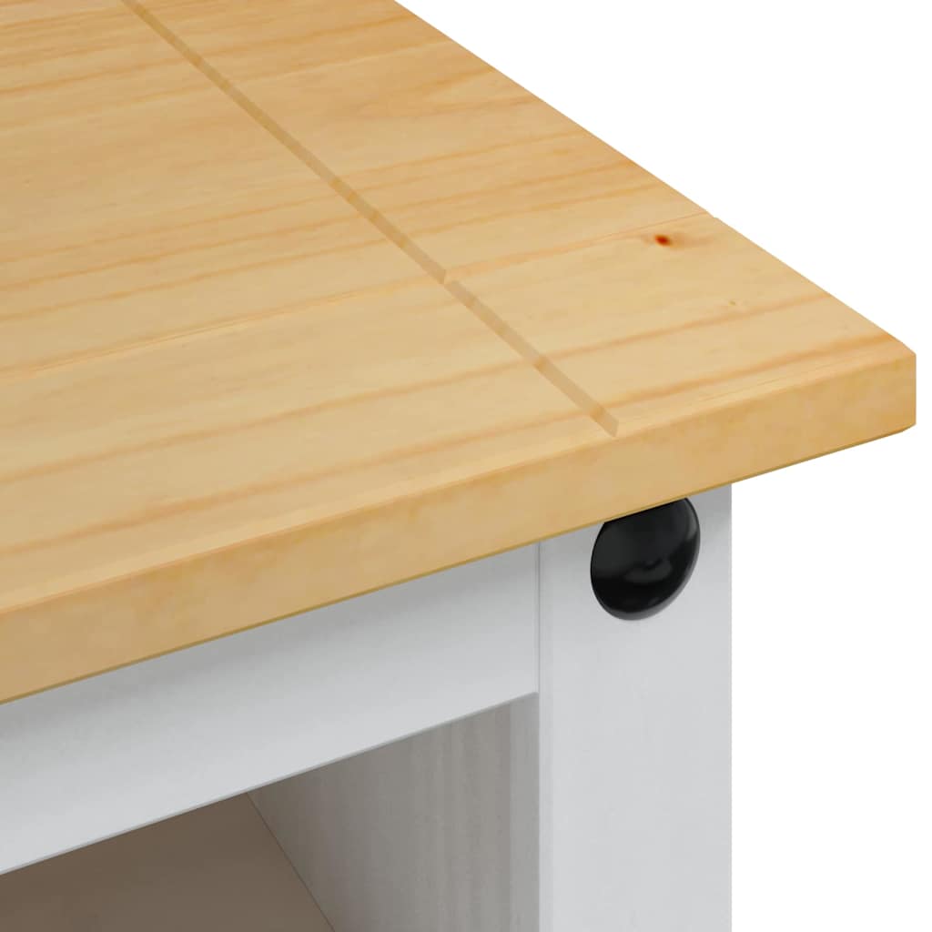 TV-Schränk CORONA 100 x 40 x 52 cm Weiß Massives Kiefernholz