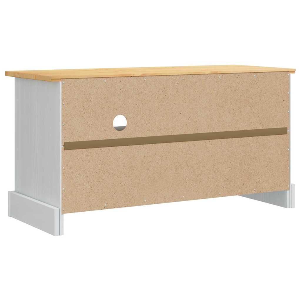 TV-Schränk CORONA 100 x 40 x 52 cm Weiß Massives Kiefernholz