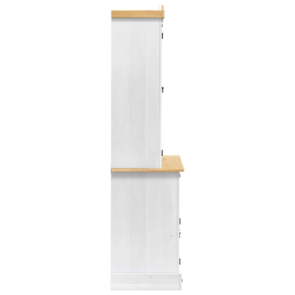 Sideboard CORONA Weiß 100 x 48,5 x 179 cm Massives Kiefernholz