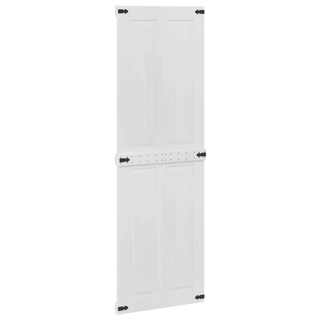Scheunentür CORONA 70 x 210 cm Massives Kiefernholz Weiß
