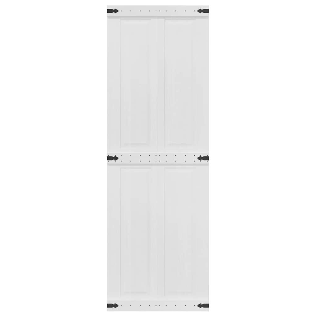 Scheunentür CORONA 70 x 210 cm Massives Kiefernholz Weiß