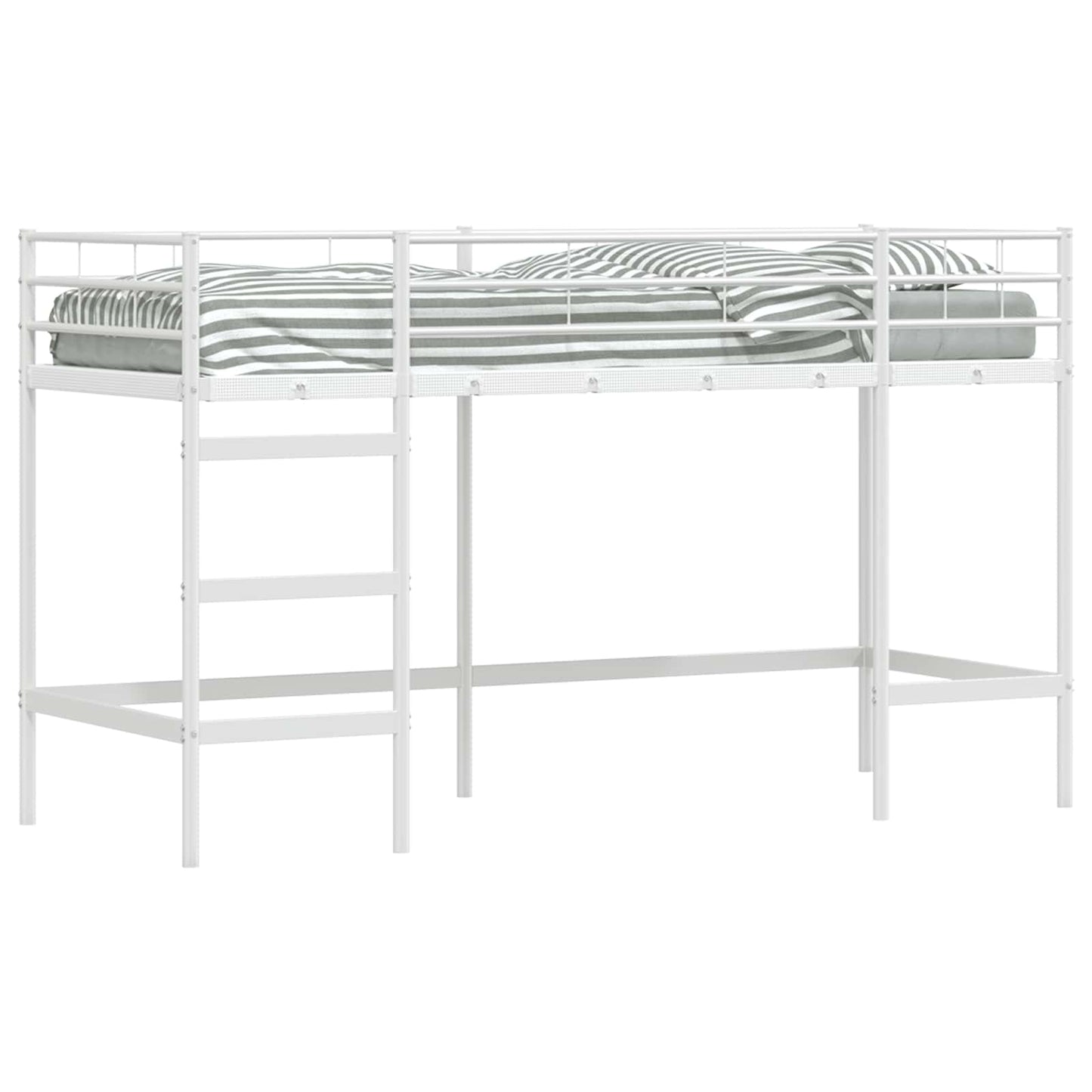 Kinderloftbett Uni Weiß 75 x 190 cm Stahl