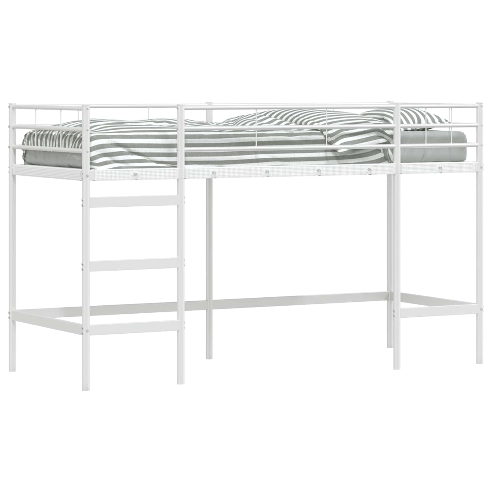 Kinderloftbett Uni Weiß 75 x 190 cm Stahl