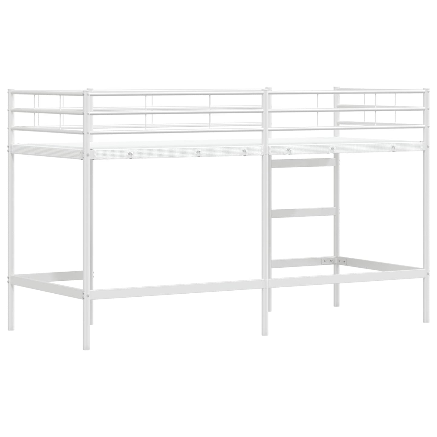 Kinderloftbett Uni Weiß 75 x 190 cm Stahl