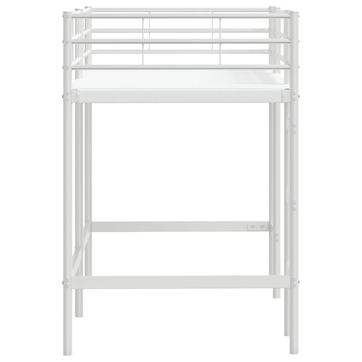 Kinderloftbett Uni Weiß 75 x 190 cm Stahl