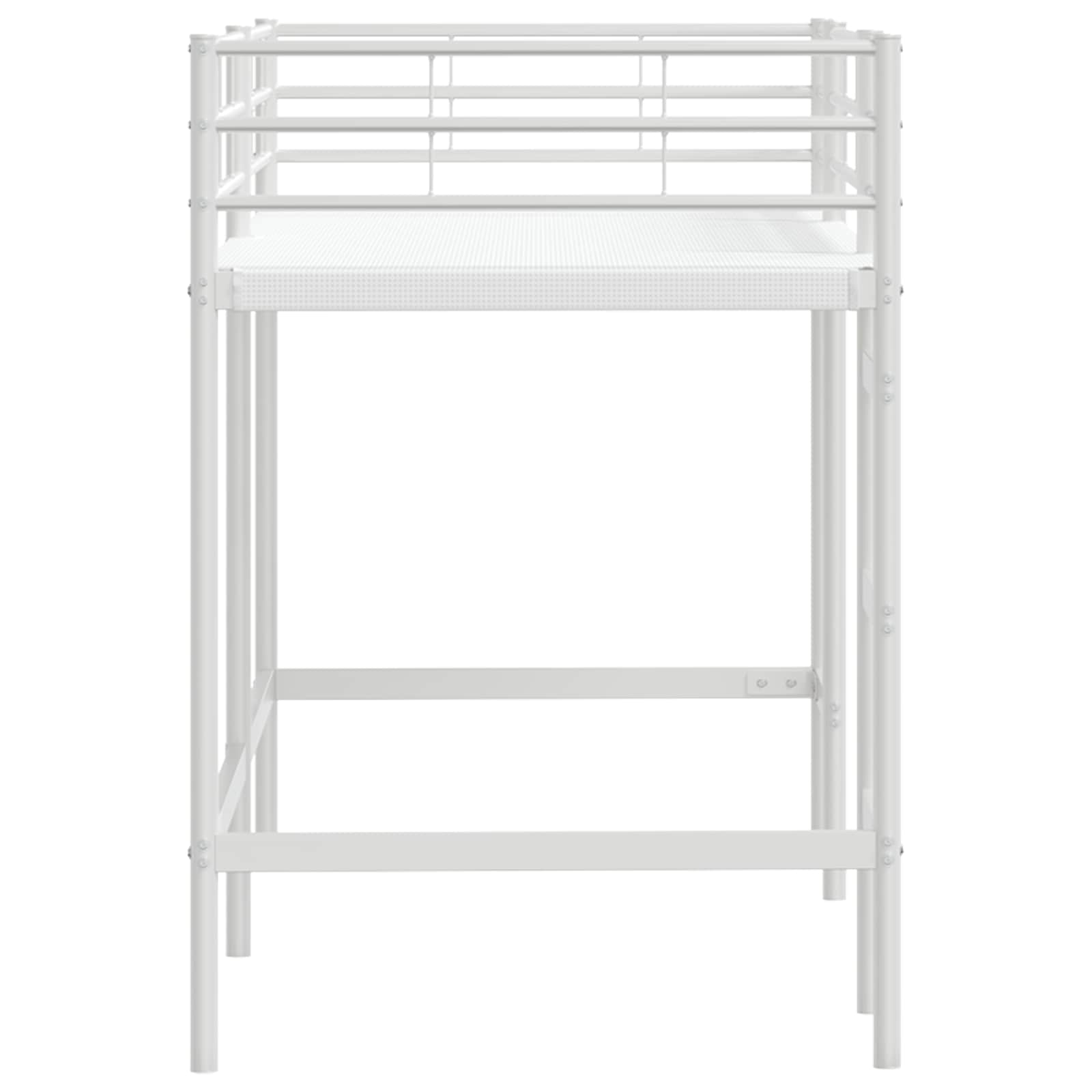 Kinderloftbett Uni Weiß 75 x 190 cm Stahl
