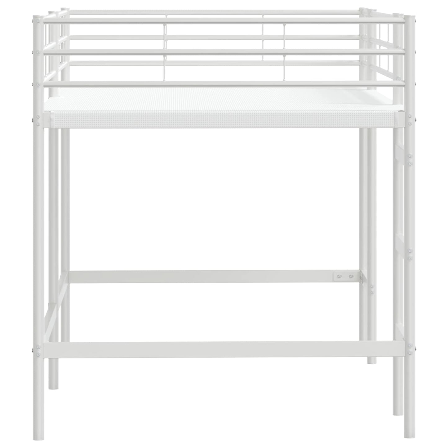 Kinderloftbett Uni Weiß 80 x 200 cm Stahl
