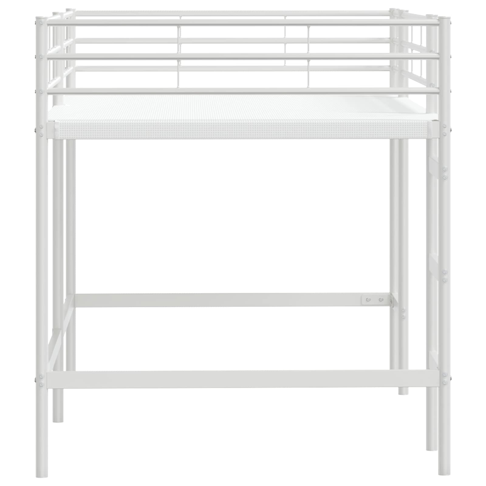 Kinderloftbett Uni Weiß 80 x 200 cm Stahl