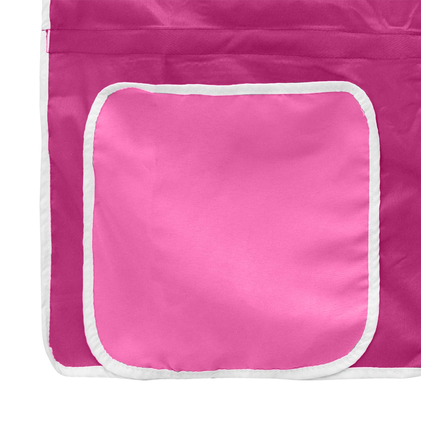 Etagenbett für Kinder mit Vorhängen Uni Schwarz und Pink
