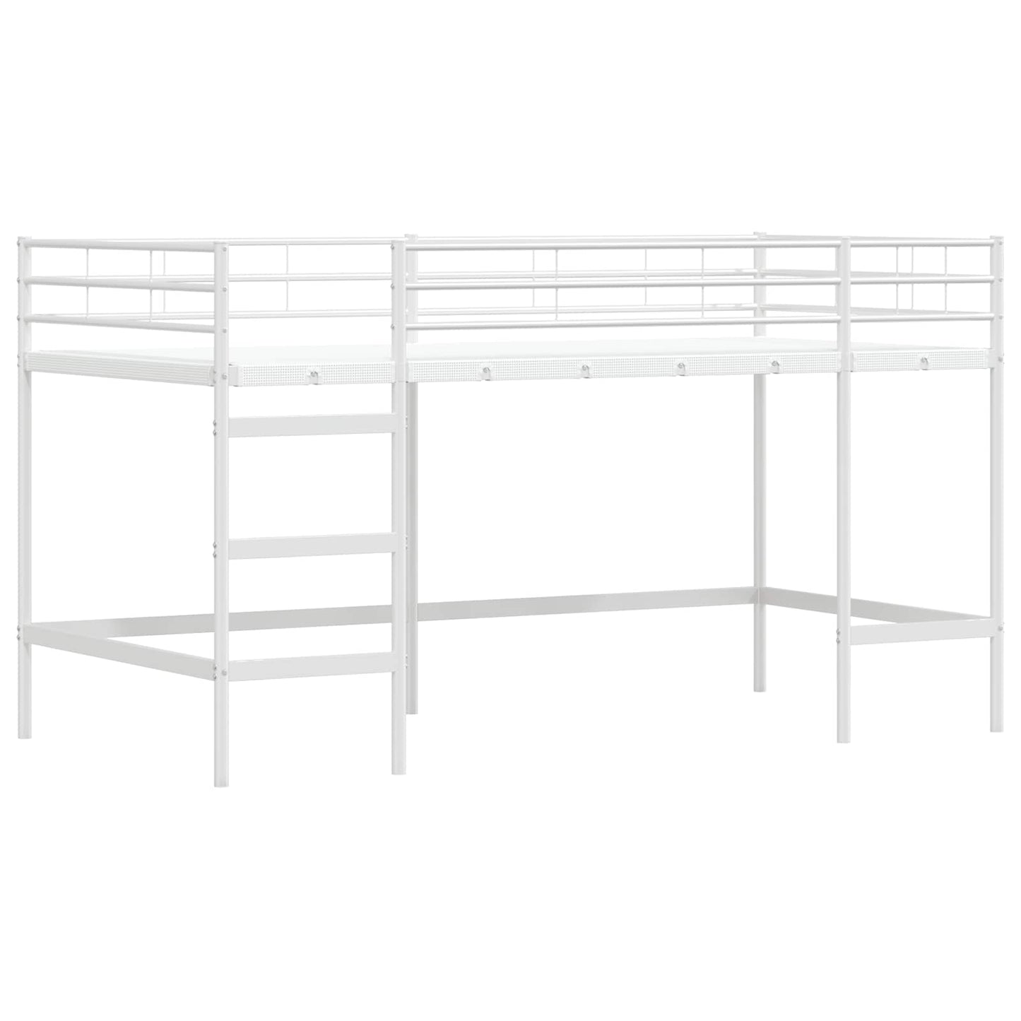 Etagenbett für Kinder mit Vorhängen Weiß und Rosa 100 x 200 cm