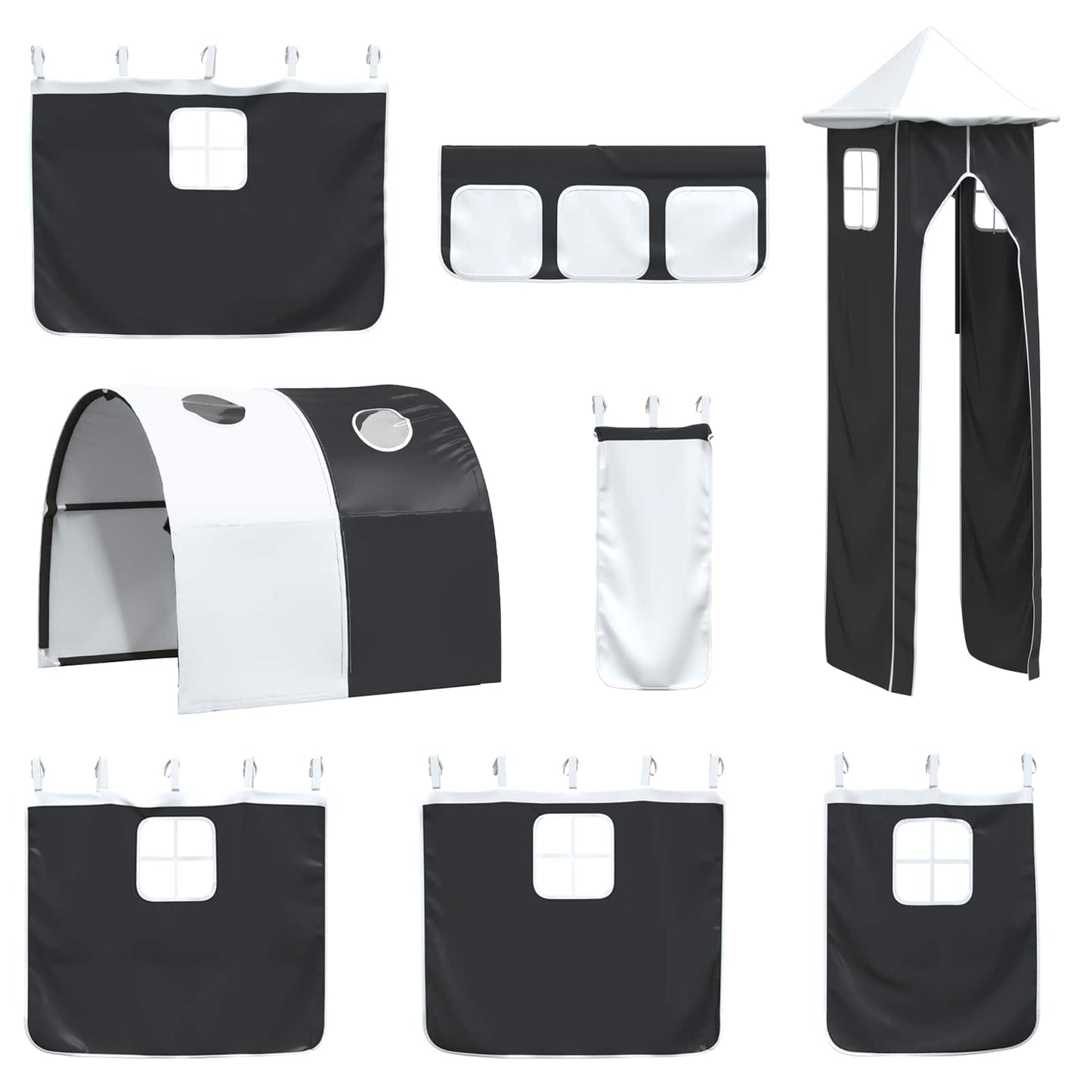 Kinder Etagenbett Gestell Uni Schwarz 80 x 200 cm Metall