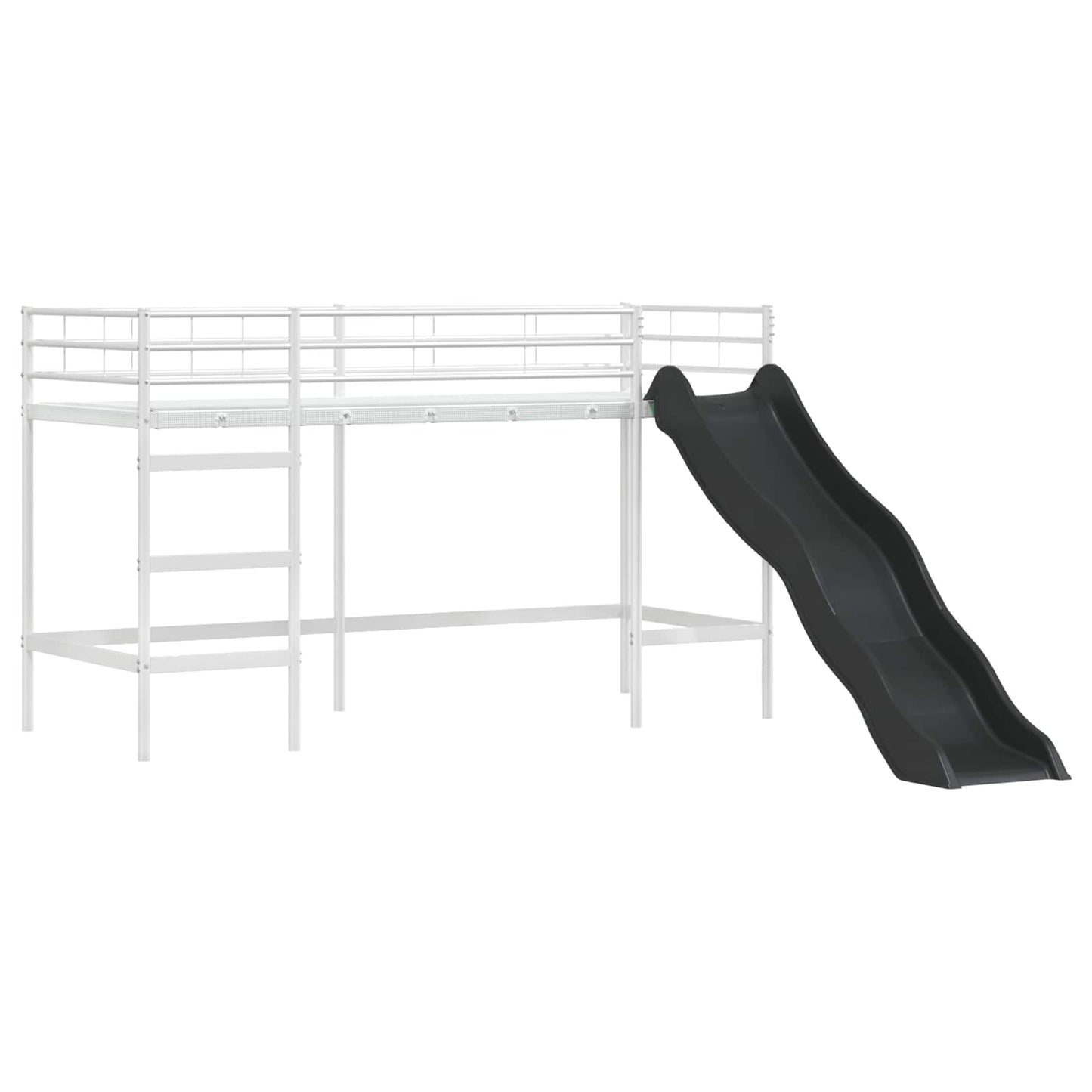 Kinder Etagenbett Gestell Uni Weiß und Rosa 90 x 190 cm Metall