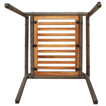 Garten Stapelstühle 4 stk. Grau Massivholz Akazie
