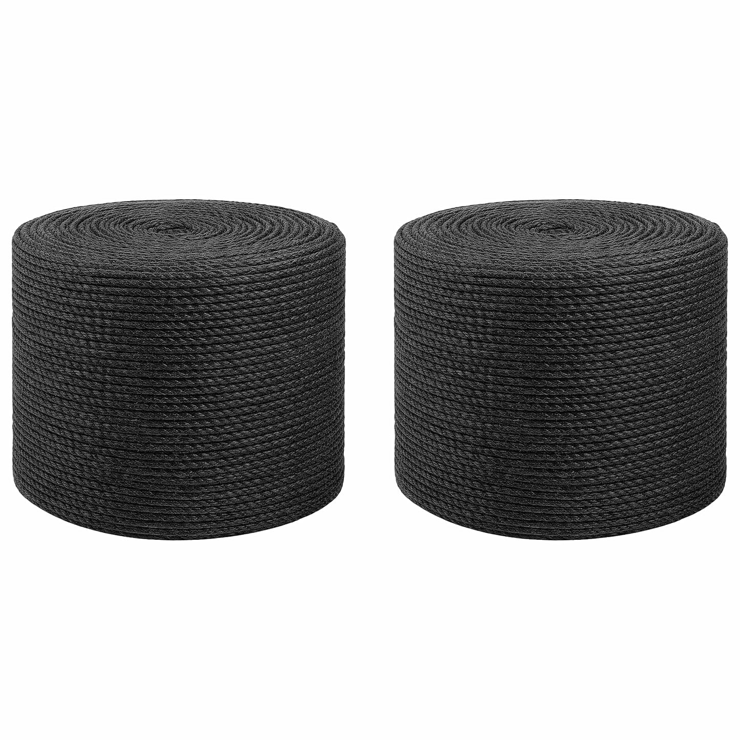 Juteschnur 2 stk. 2 mm Schwarz 100% Tossa Jute