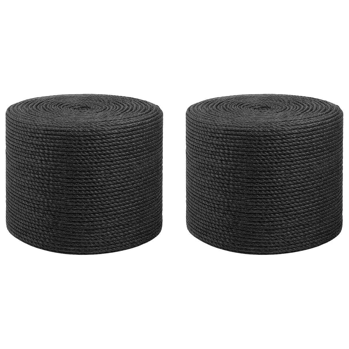 Juteschnur 2 stk. 20 mm 100 m Schwarz 100% Tossa Jute
