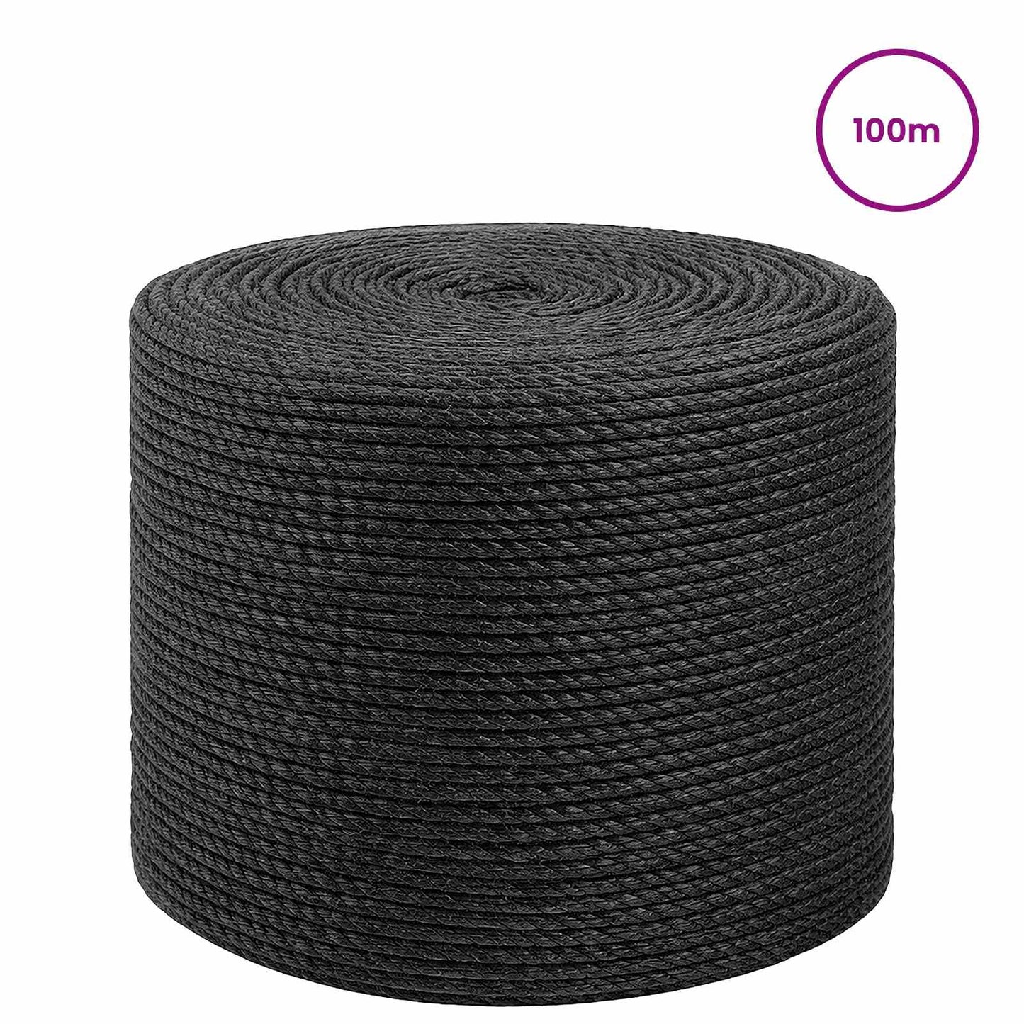 Juteschnur 2 stk. 2 mm Schwarz 100% Tossa Jute