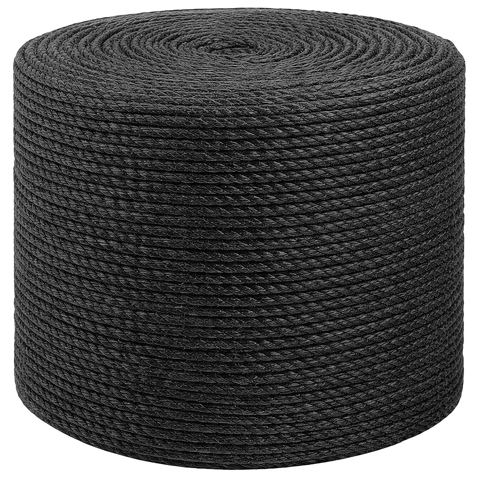 Juteseil 6 mm Schwarz 100% Tossa Jute