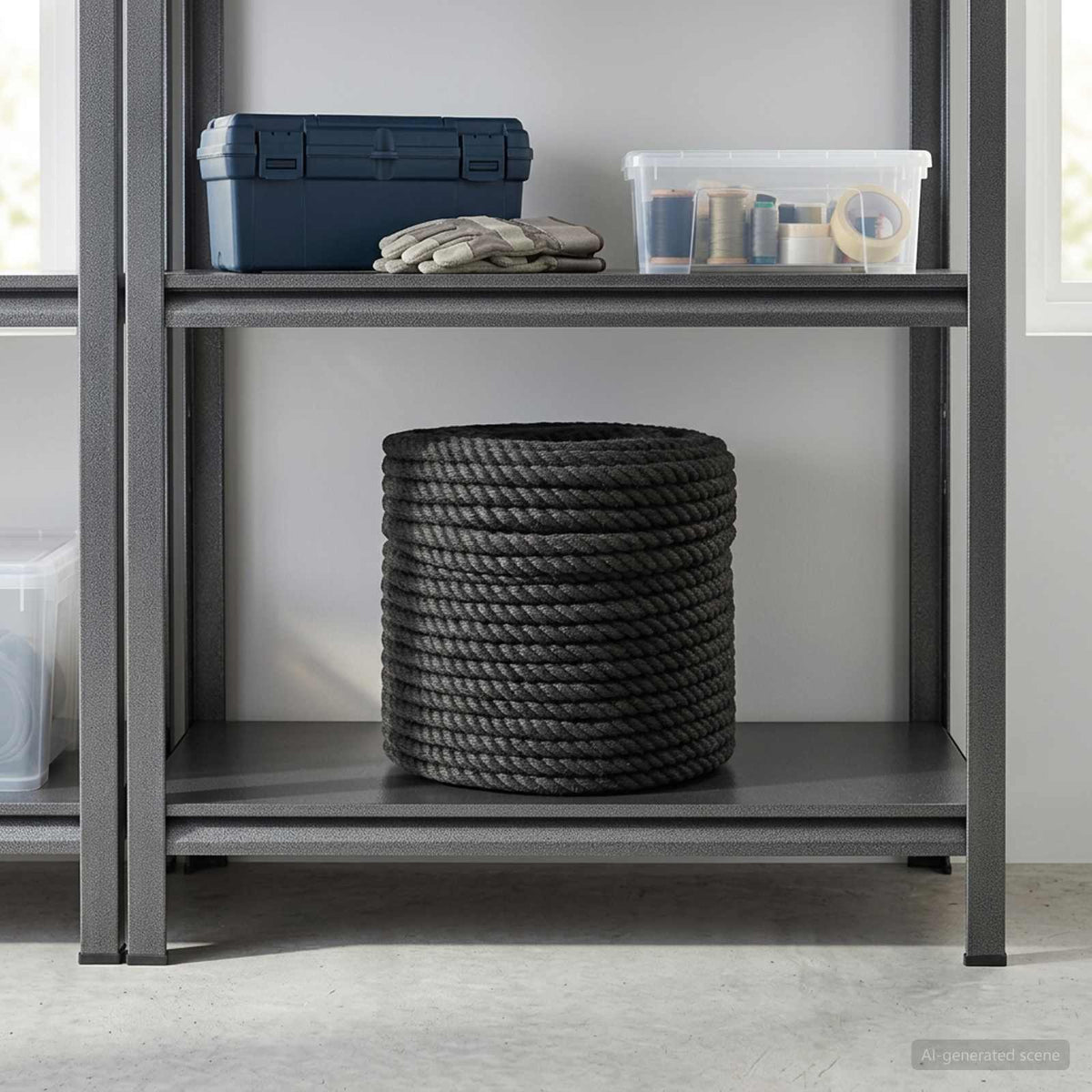 Juteseil 100 mm 250 m Schwarz 100% Tossa Jute