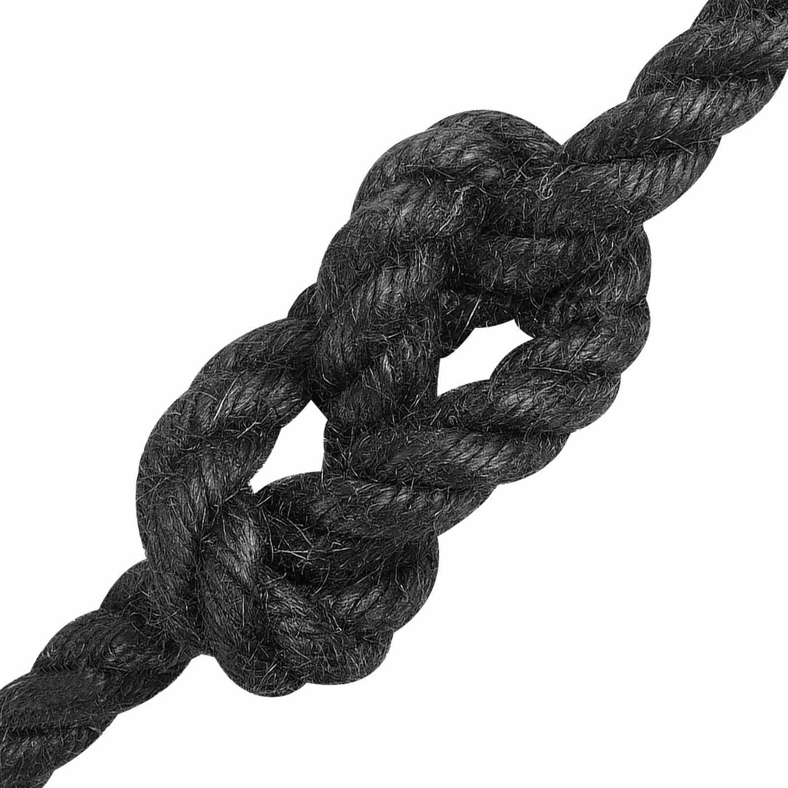 Juteseil 10 mm Schwarz 100% Tossa Jute