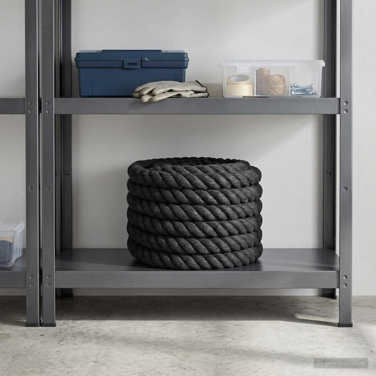 Juteseil 600 mm 10 m Schwarz 100% Tossa Jute