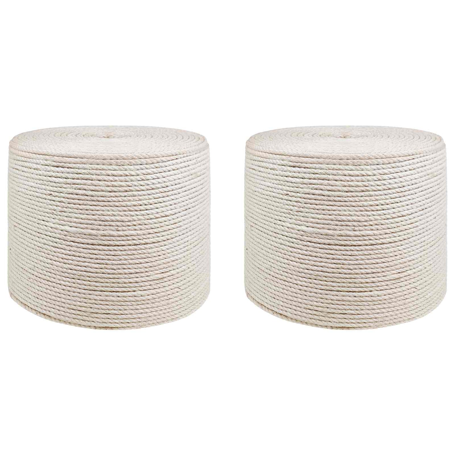 Juteschnur 2 stk. 2 mm Weiß 100% Tossa Jute