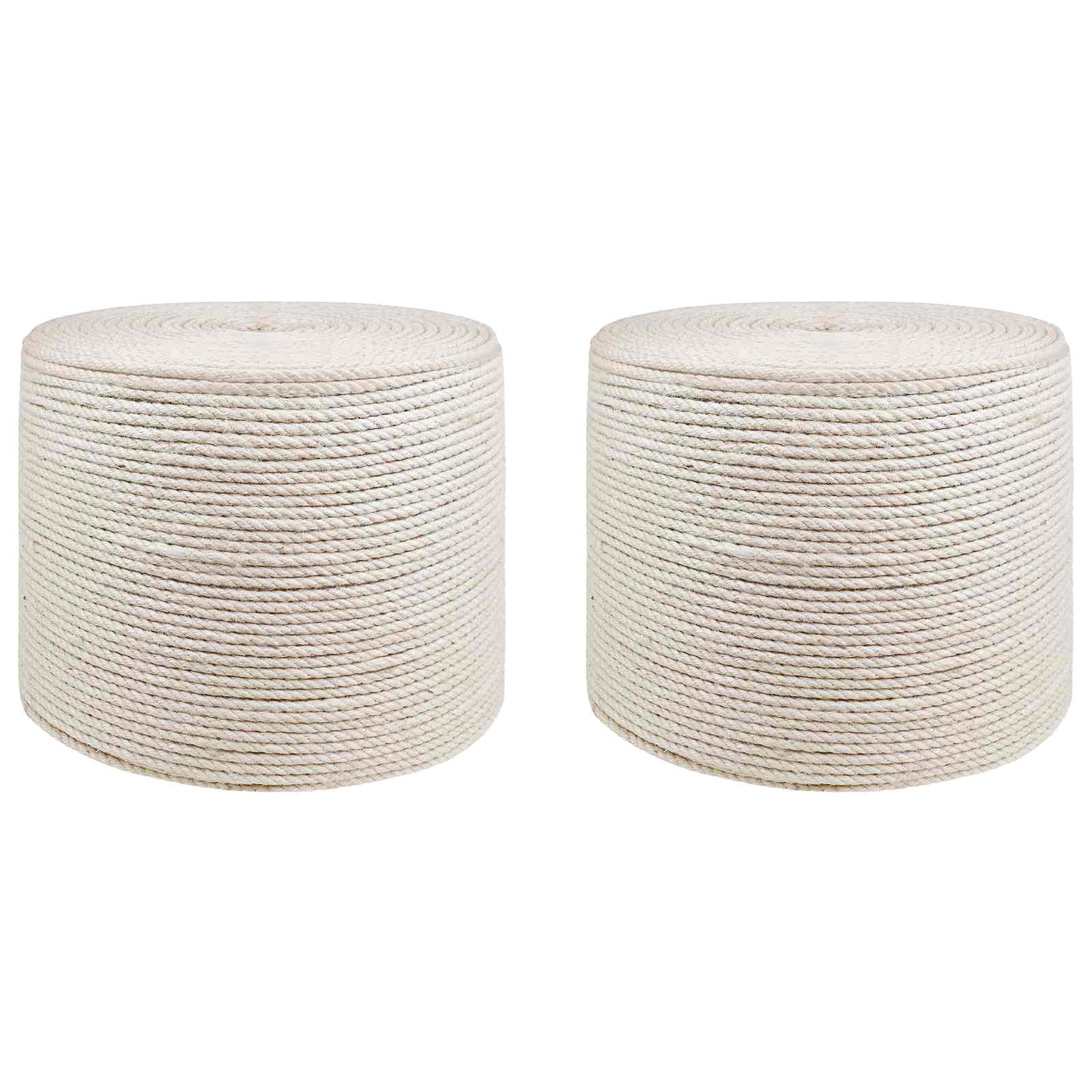 Juteschnur 2 stk. 2 mm Weiß 100% Tossa Jute