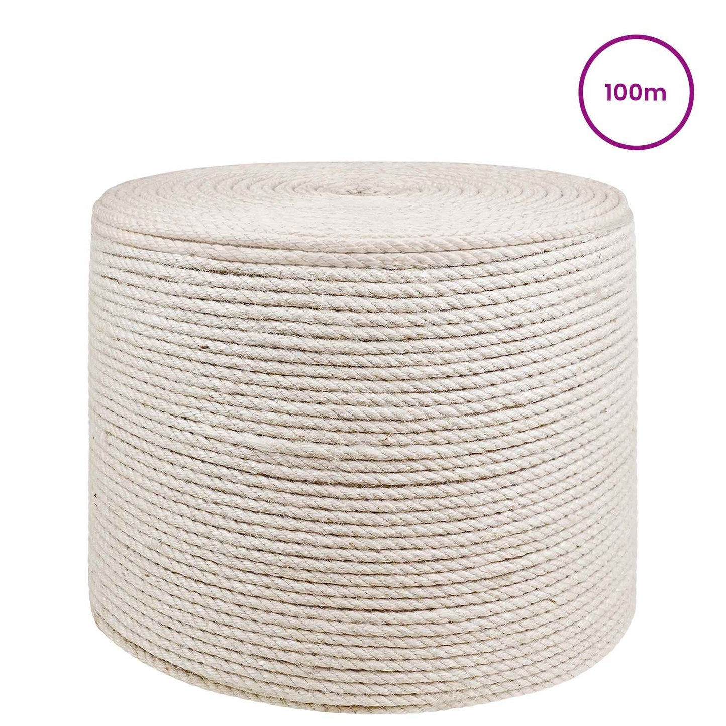 Juteschnur 2 stk. 2 mm Weiß 100% Tossa Jute