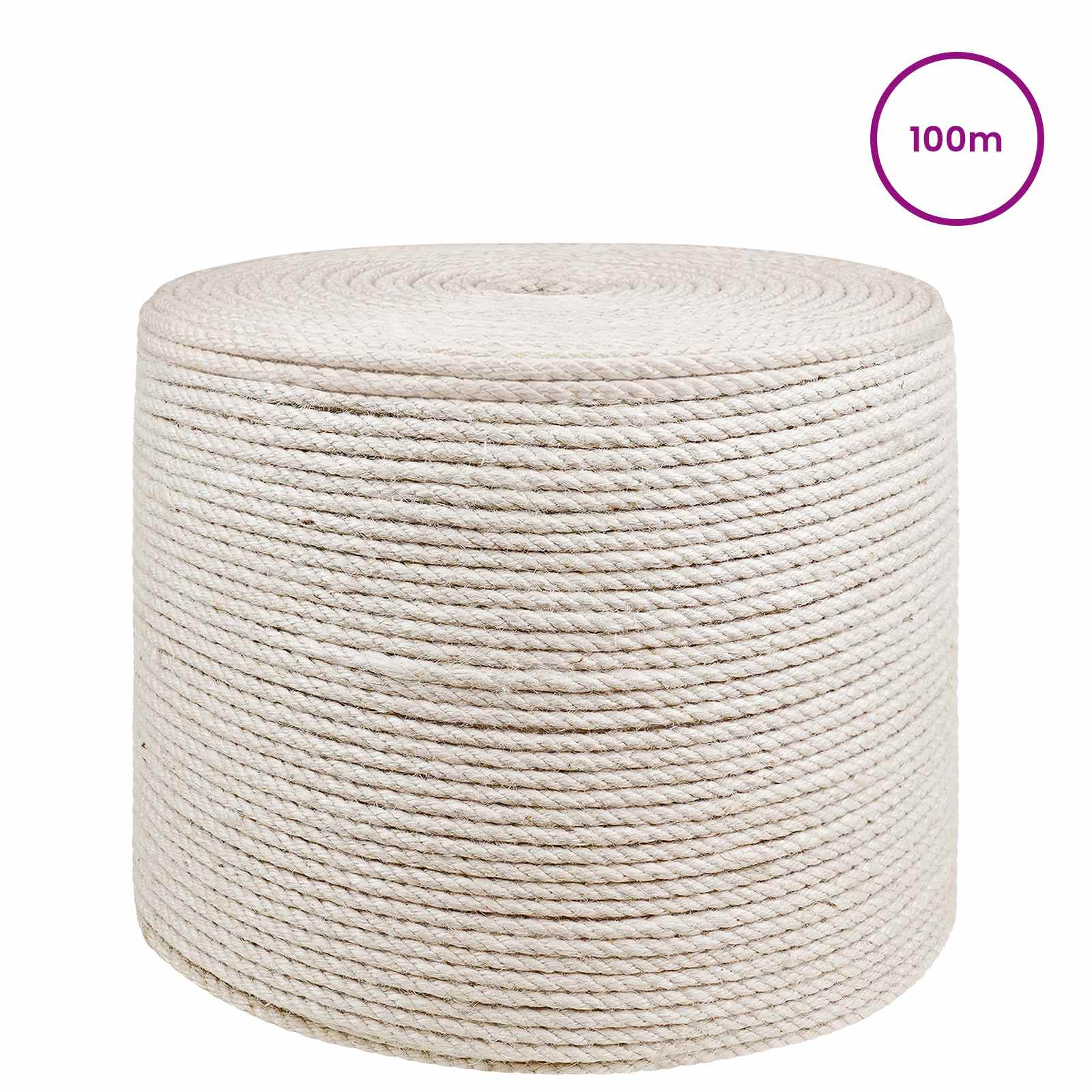 Juteschnur 2 stk. 2 mm Weiß 100% Tossa Jute