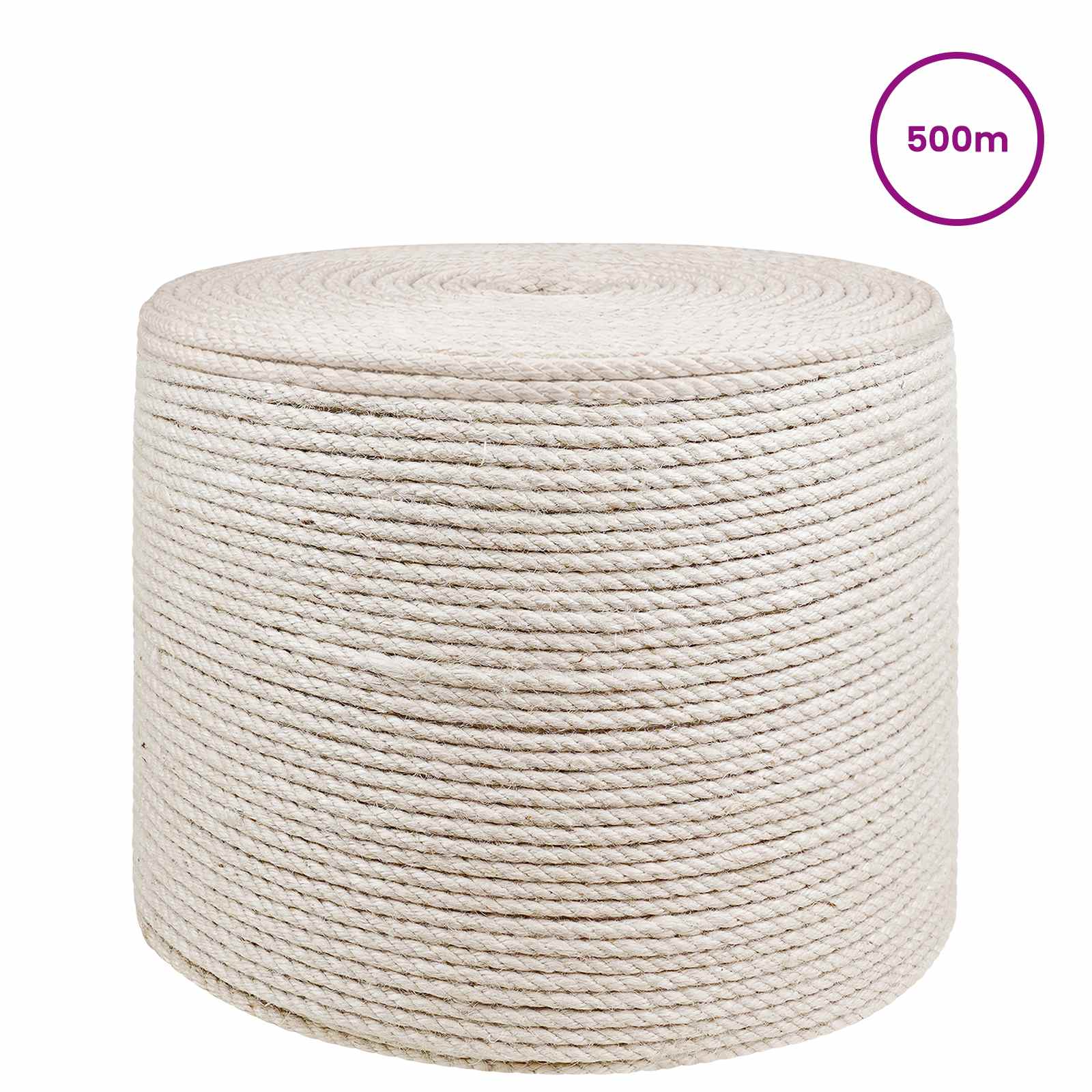 Juteschnur 4 mm Weiß 100% Tossa Jute