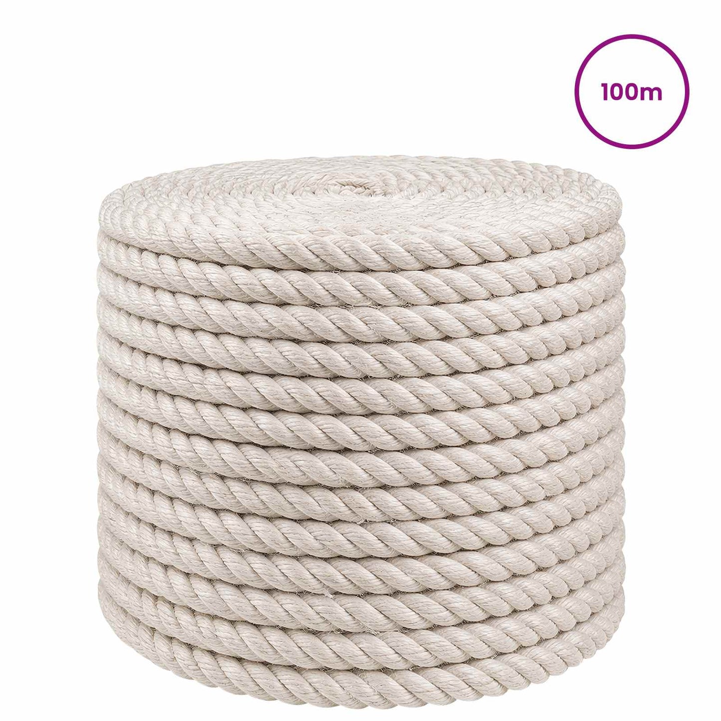 Juteseil 10 mm Weiß 100% Tossa Jute