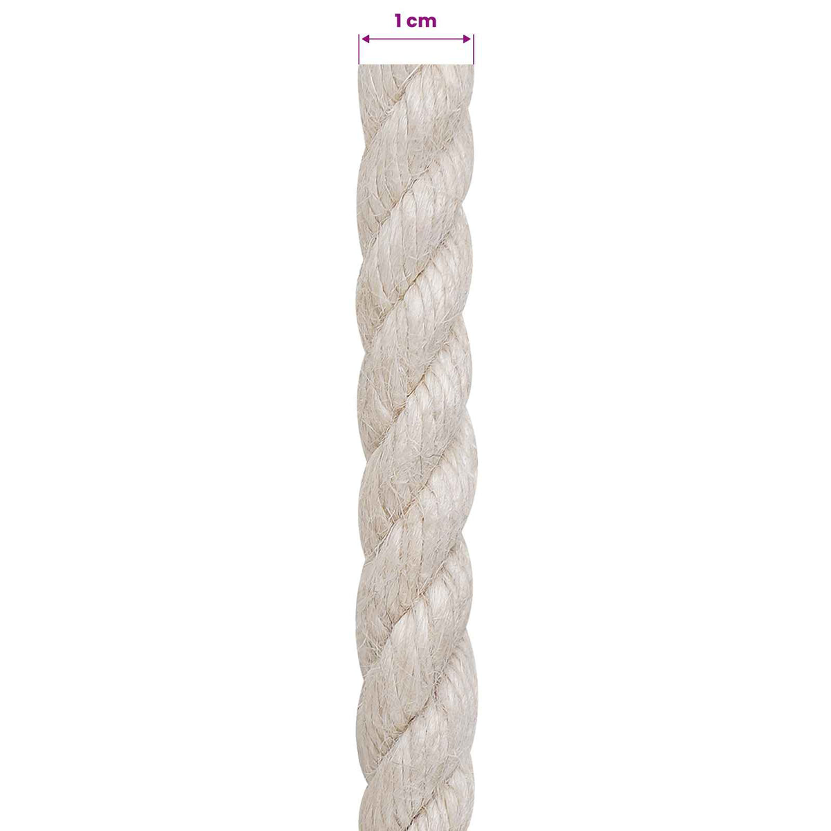 Juteseil 10 mm Weiß 100% Tossa Jute